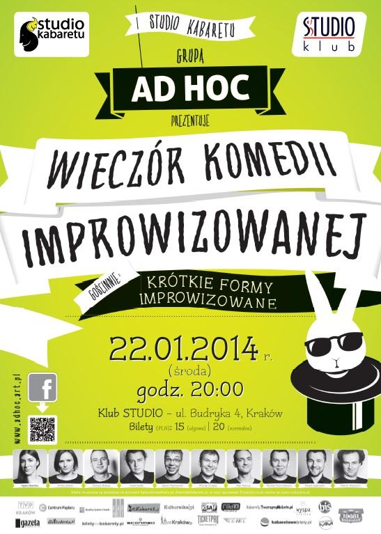 KONKURS: Grupa AD HOC w Klubie Studio (Kraków)!