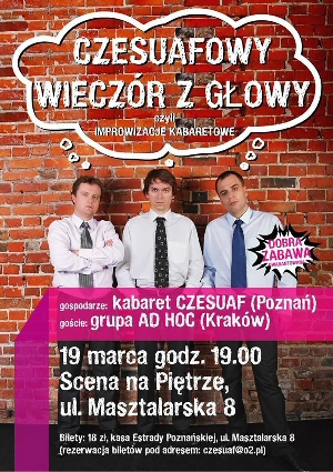 KONKURS: Czesuafowy Wieczór z Głowy (Poznań)!