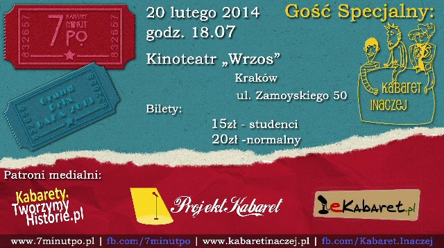 KONKURS: Kabaret Inaczej & Kabaret 7 minut Po (Kraków)!